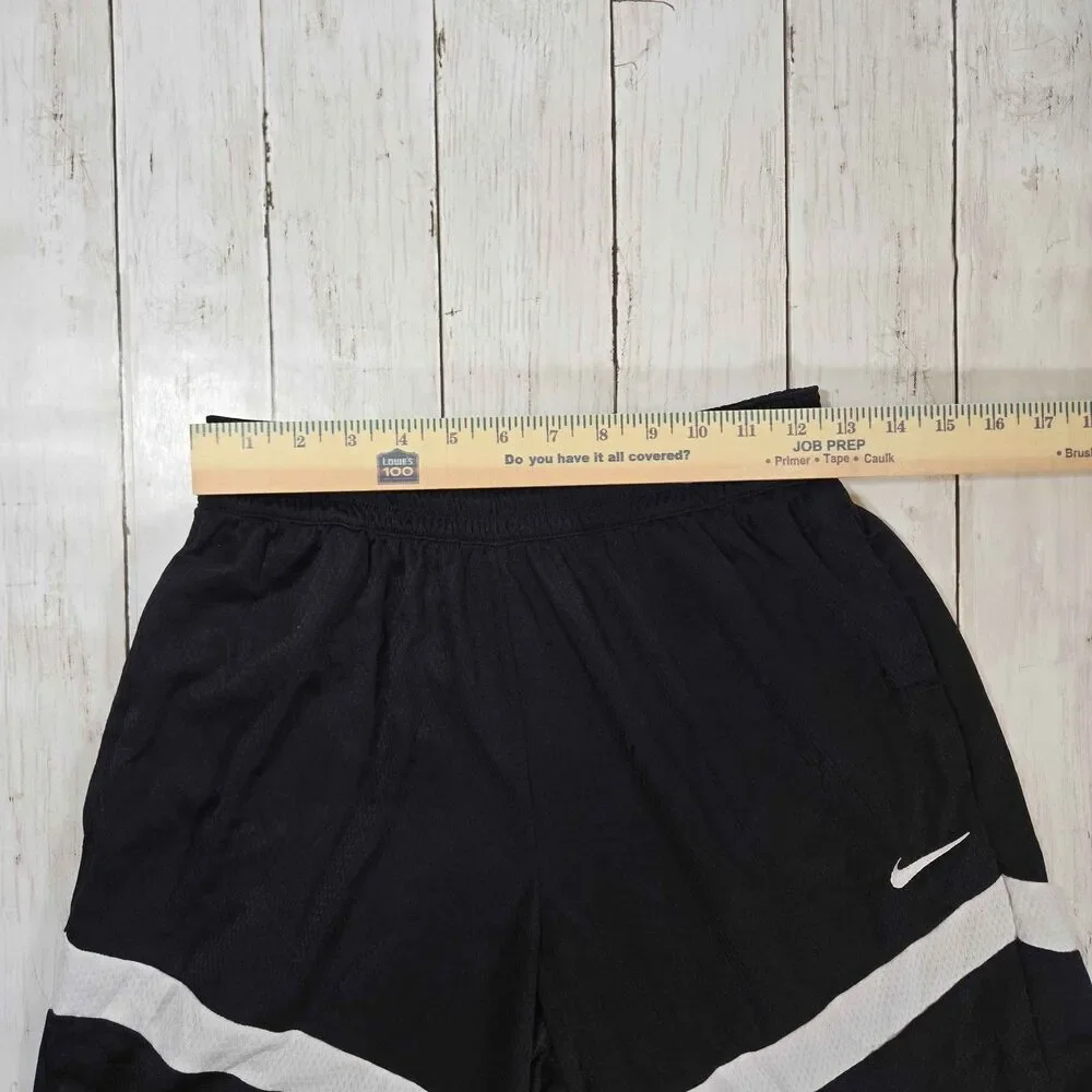 Nike Mens Dri-FIT Athletic Shorts Size S Black White Training Gym Basketball